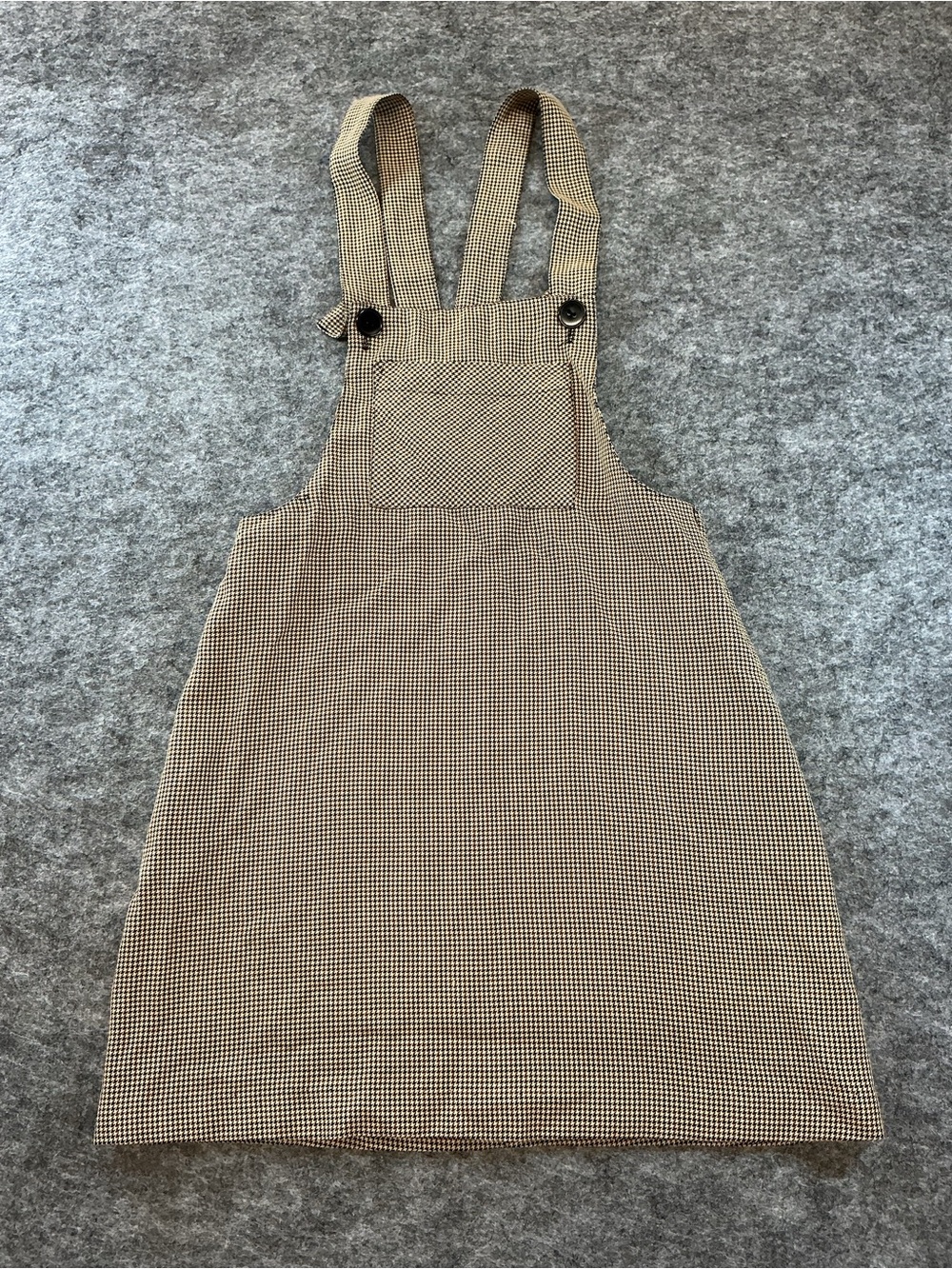 Judy Knapp Vintage 90s Vintage Houndstooth Pinafore Dress Size 3 - Picture 1 of 4